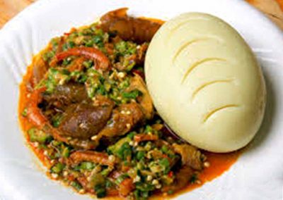 okra pounded yam